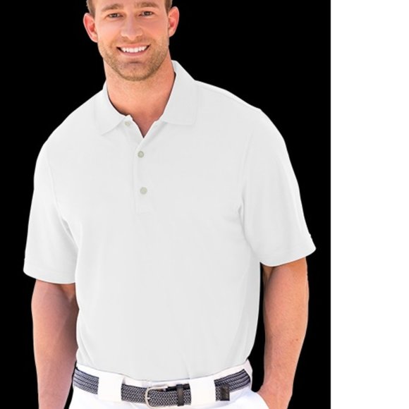 Greg Norman GNS3K440 Play Dry® Performance Mesh Polo Color White Size S (New) - Picture 1 of 1